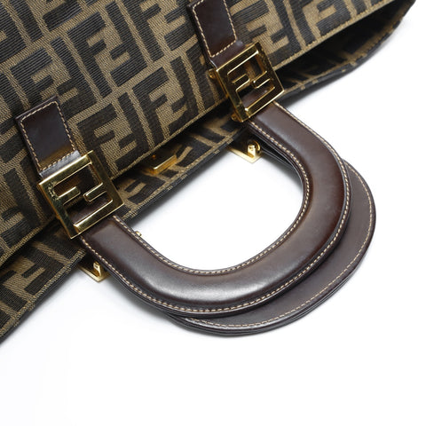 FENDI Zucca canvas Handbag Brown WS23547