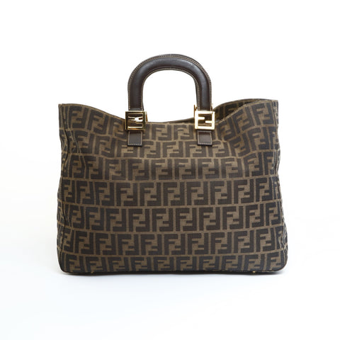 FENDI Zucca canvas Handbag Brown WS23547