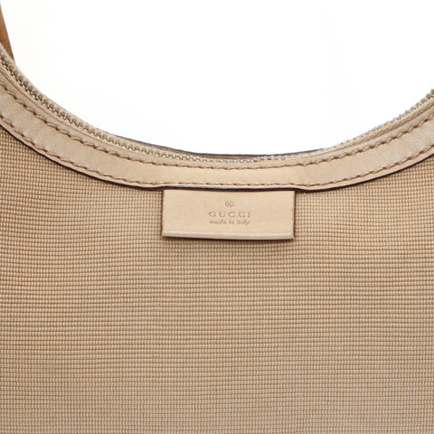 GUCCI Canvas Half Moon Shoulder Bag beige WS23550
