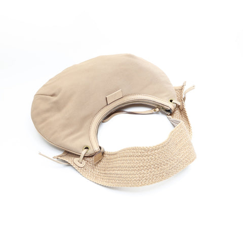 GUCCI Canvas Half Moon Shoulder Bag beige WS23550