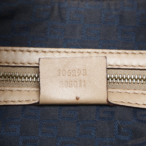 GUCCI Canvas Half Moon Shoulder Bag beige WS23550