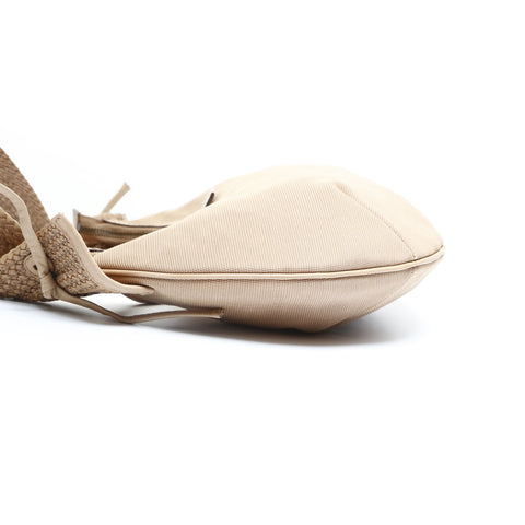 GUCCI Canvas Half Moon Shoulder Bag beige WS23550