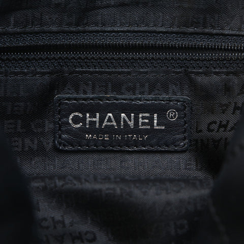 CHANEL 10 series 2005-2006 Lambskin Wild Stitch Chain Shoulder Bag black WS23551