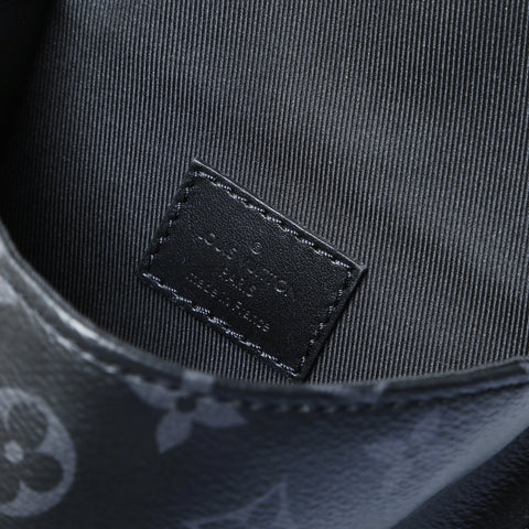 LOUIS VUITTON 2021-2025 Monogram Eclipse Saumur Sling Shoulder Bag black WS23552