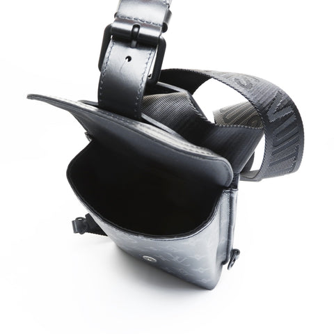 LOUIS VUITTON 2021-2025 Monogram Eclipse Saumur Sling Shoulder Bag black WS23552