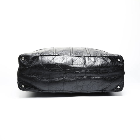 CHANEL No. 12 2008-2009 Large COCO Mark Chain Tote Tote Bag black WS23553