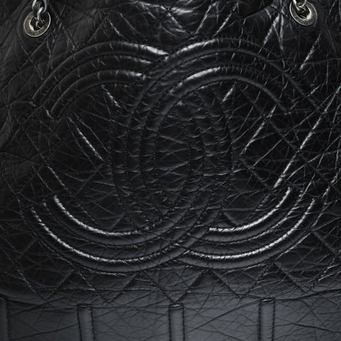 CHANEL No. 12 2008-2009 Large COCO Mark Chain Tote Tote Bag black WS23553