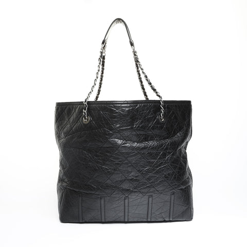 CHANEL No. 12 2008-2009 Large COCO Mark Chain Tote Tote Bag black WS23553