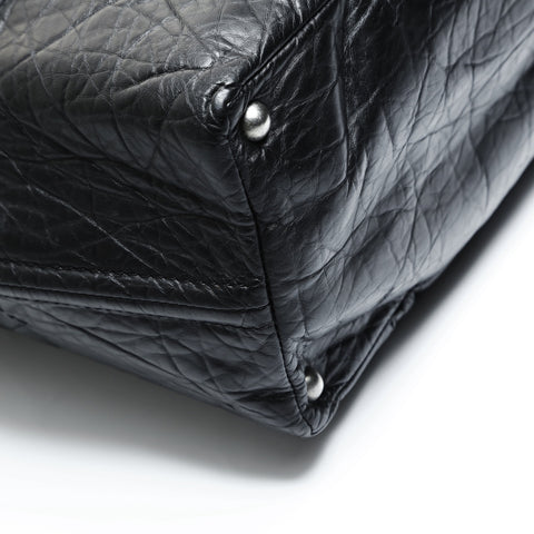 CHANEL No. 12 2008-2009 Large COCO Mark Chain Tote Tote Bag black WS23553