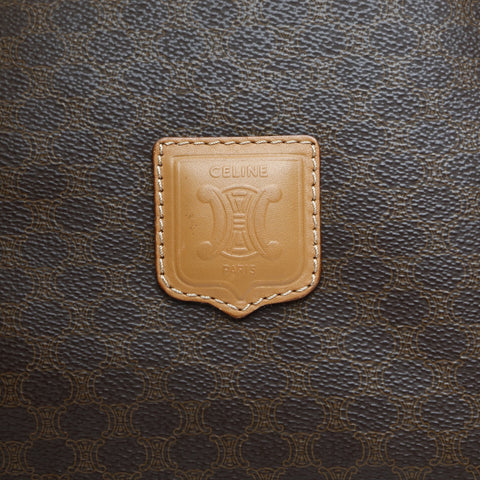 CELINE PVC Macadam Boston bag Brown WS23554