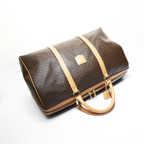 CELINE PVC Macadam Boston bag Brown WS23554