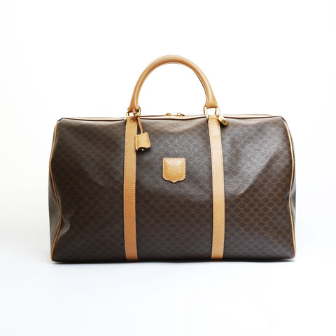 CELINE PVC Macadam Boston bag Brown WS23554