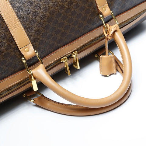 CELINE PVC Macadam Boston bag Brown WS23554