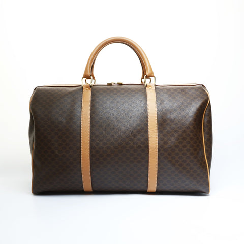 CELINE PVC Macadam Boston bag Brown WS23554