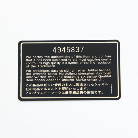 CHANEL No. 4 1996-1997 鱼子酱皮 COCO Mark 三折钱包 黑色 WS23555