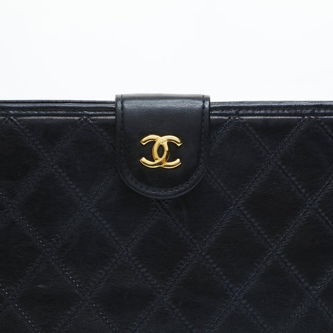 CHANEL Bicolore Lambskin Purse black WS23557