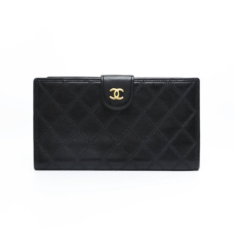CHANEL Bicolore Lambskin Purse black WS23557