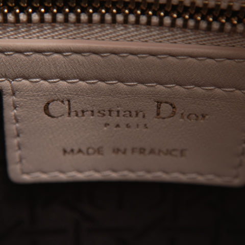 Christian Dior Lambskin Medium Lady Dior 2way Handbag pink WS23558