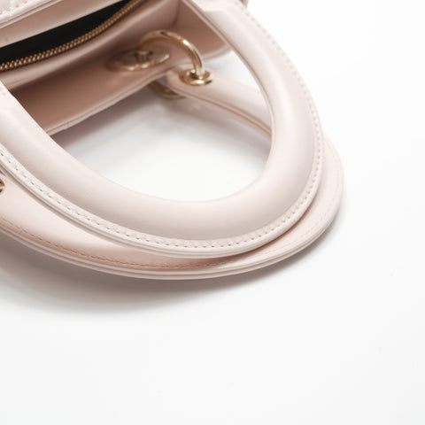 Christian Dior Lambskin Medium Lady Dior 2way Handbag pink WS23558