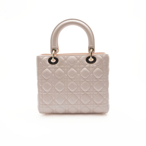 Christian Dior Lambskin Medium Lady Dior 2way Handbag pink WS23558