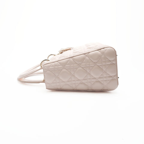 Christian Dior Lambskin Medium Lady Dior 2way Handbag pink WS23558