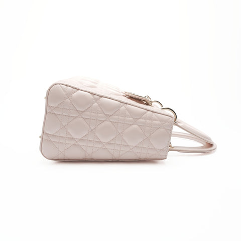 Christian Dior Lambskin Medium Lady Dior 2way Handbag pink WS23558