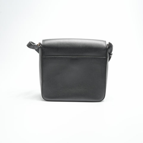 Salvatore Ferragamo Gancini Square Leather Shoulder Bag black WS23565