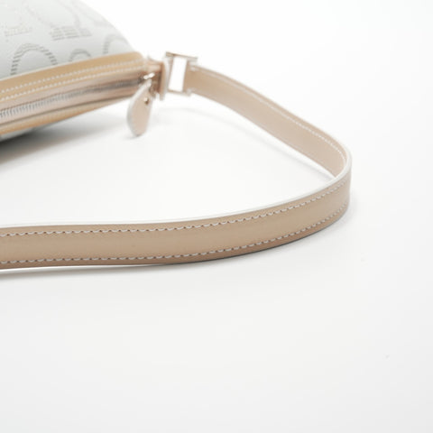 Salvatore Ferragamo Leather PVC Gancini Shoulder Bag white WS23566