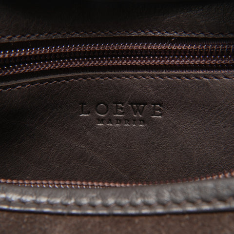 LOEWE Suede Amazona Shoulder Bag Brown WS23567