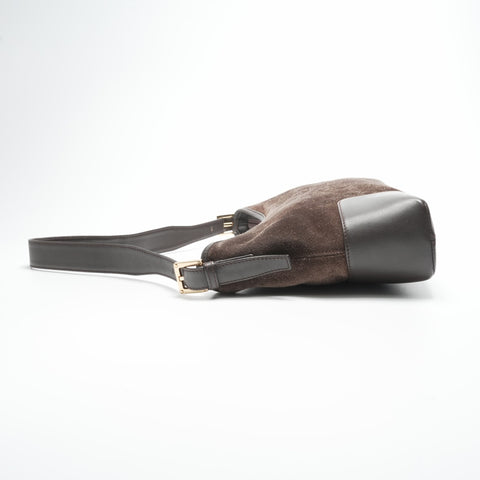 LOEWE Suede Amazona Shoulder Bag Brown WS23567