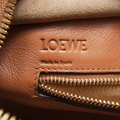 LOEWE Amazona 28 Bicolor Brown Leather 2-Way Handbag black WS23568