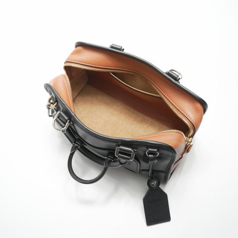 LOEWE Amazona 28 Bicolor Brown Leather 2-Way Handbag black WS23568