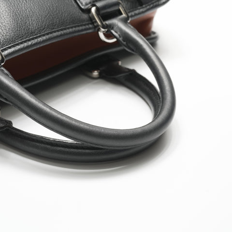 LOEWE Amazona 28 Bicolor Brown Leather 2-Way Handbag black WS23568