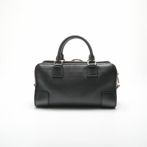 LOEWE Amazona 28 Bicolor Brown Leather 2-Way Handbag black WS23568