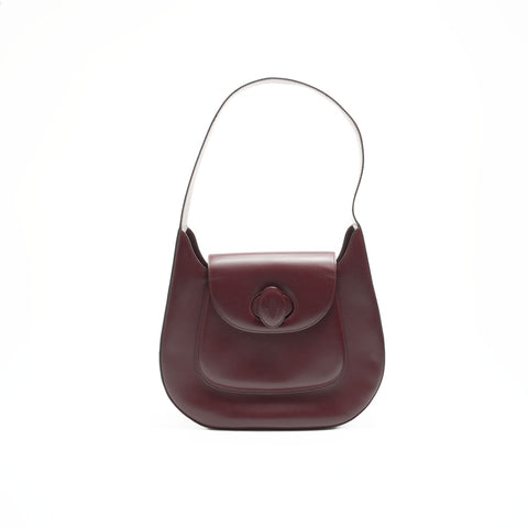 CARTIER Leather Mustodo Shoulder Bag Red WS23570