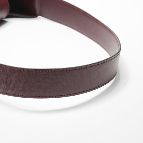 CARTIER Leather Mustodo Shoulder Bag Red WS23570