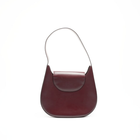 CARTIER Leather Mustodo Shoulder Bag Red WS23570