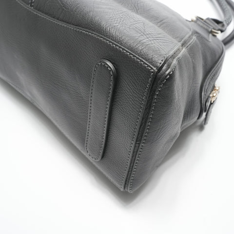 CELINE leather Shoulder Bag black WS23572