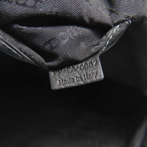 CELINE leather Shoulder Bag black WS23572