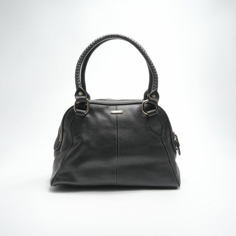 CELINE leather Shoulder Bag black WS23572