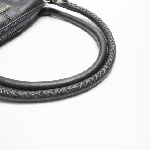 CELINE leather Shoulder Bag black WS23572