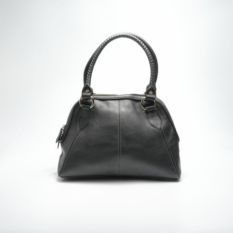 CELINE leather Shoulder Bag black WS23572