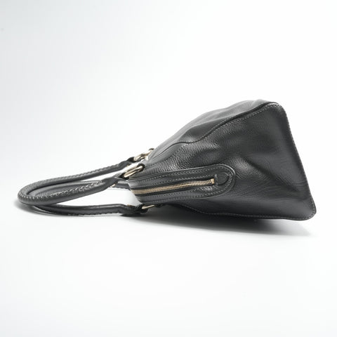 CELINE leather Shoulder Bag black WS23572