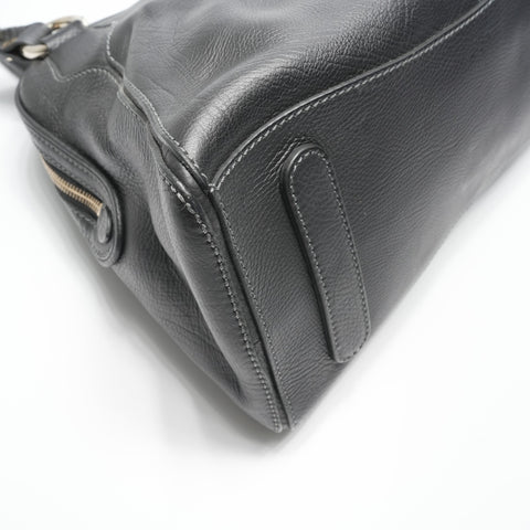 CELINE leather Shoulder Bag black WS23572