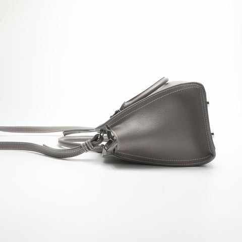 YVES SAINT LAURENT Baby Cabas Leather 2-Way Stitch Handbag gray WS23574