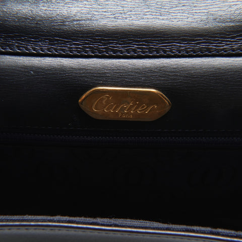 CARTIER leather Shoulder Bag black WS23577