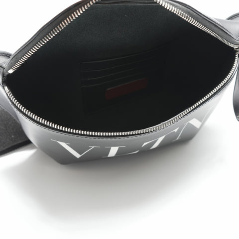 VALENTINO VLTN logo leather Shoulder Bag black WS23578