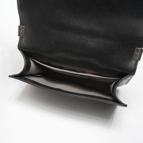 CHANEL 15th Series 2011 Medium Boy Lambskin Chain Matelasse Shoulder Bag black WS23580