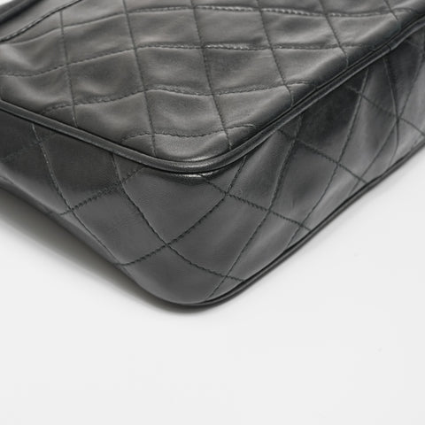 CHANEL 0 Series 1986-1988 Lambskin Diamond Stitch Camera Bag Shoulder Bag black WS23581