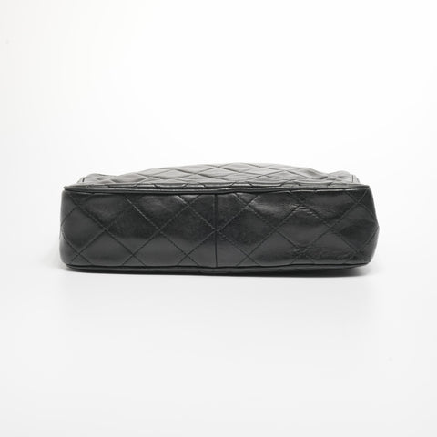 CHANEL 0 Series 1986-1988 Lambskin Diamond Stitch Camera Bag Shoulder Bag black WS23581